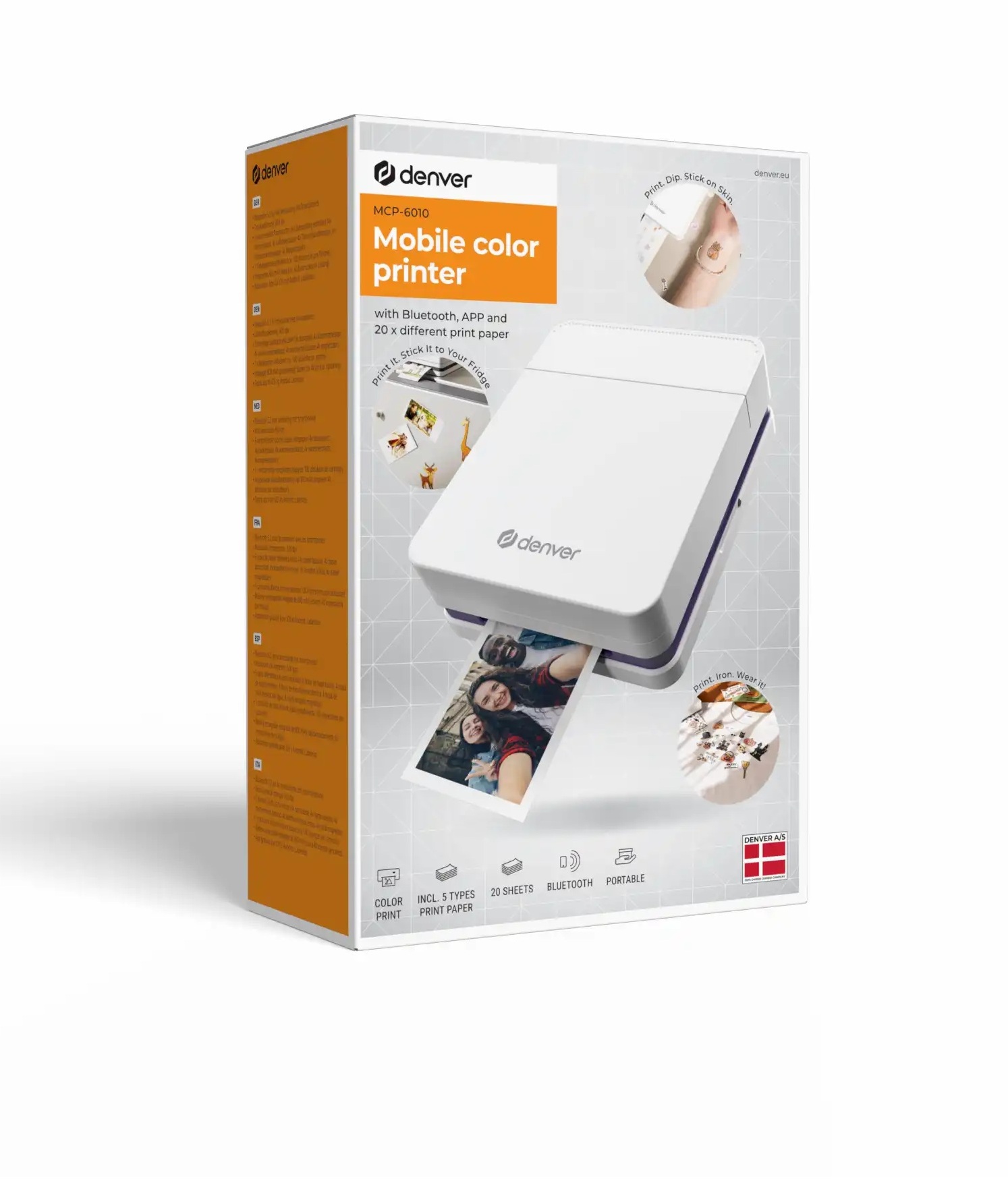 Denver Color Printer Inkjet Bluetooth 5.2 800mAh MCP-6010