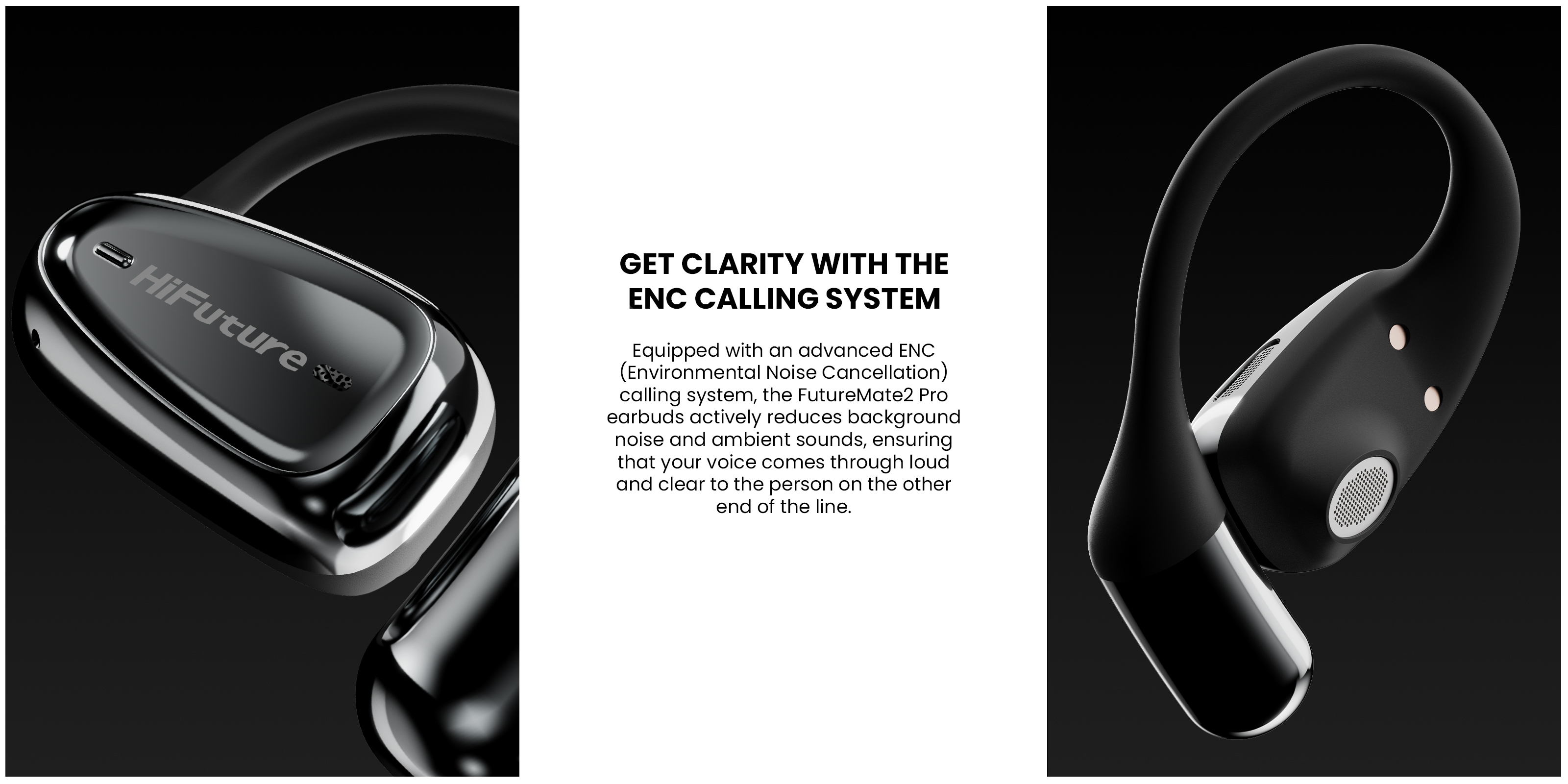 HiFuture Headphones Open Ear FutureMate 2 PRO Black