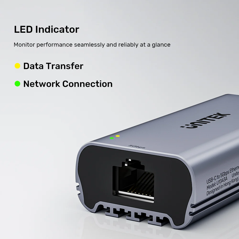 Unitek Converter USB-C to LAN 5GbE Ethernet U1343A