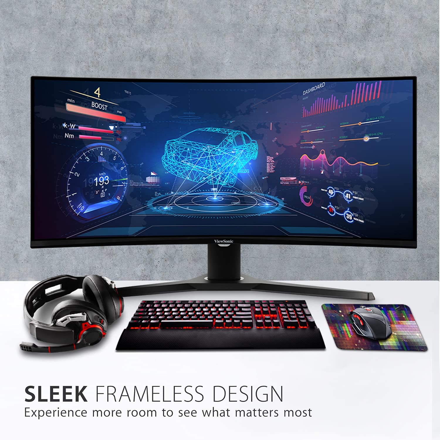 Viewsonic OMNI Gaming Curved Ultrawide Monitor 34'' 2K 180Hz VX3418-2KPC