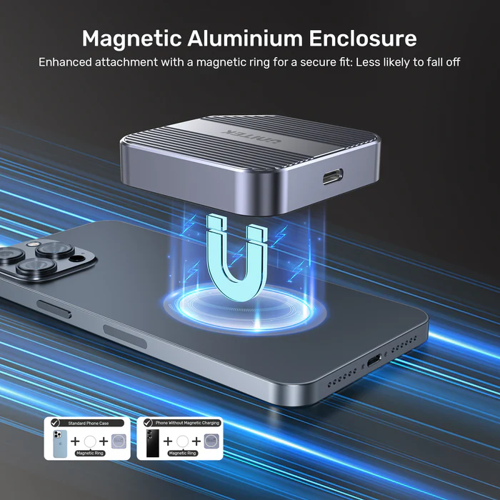 Unitek USB-C NVME/PCIe M2 2230 Magnetic SSD Enclosure 10Gbps PD100W S1244A