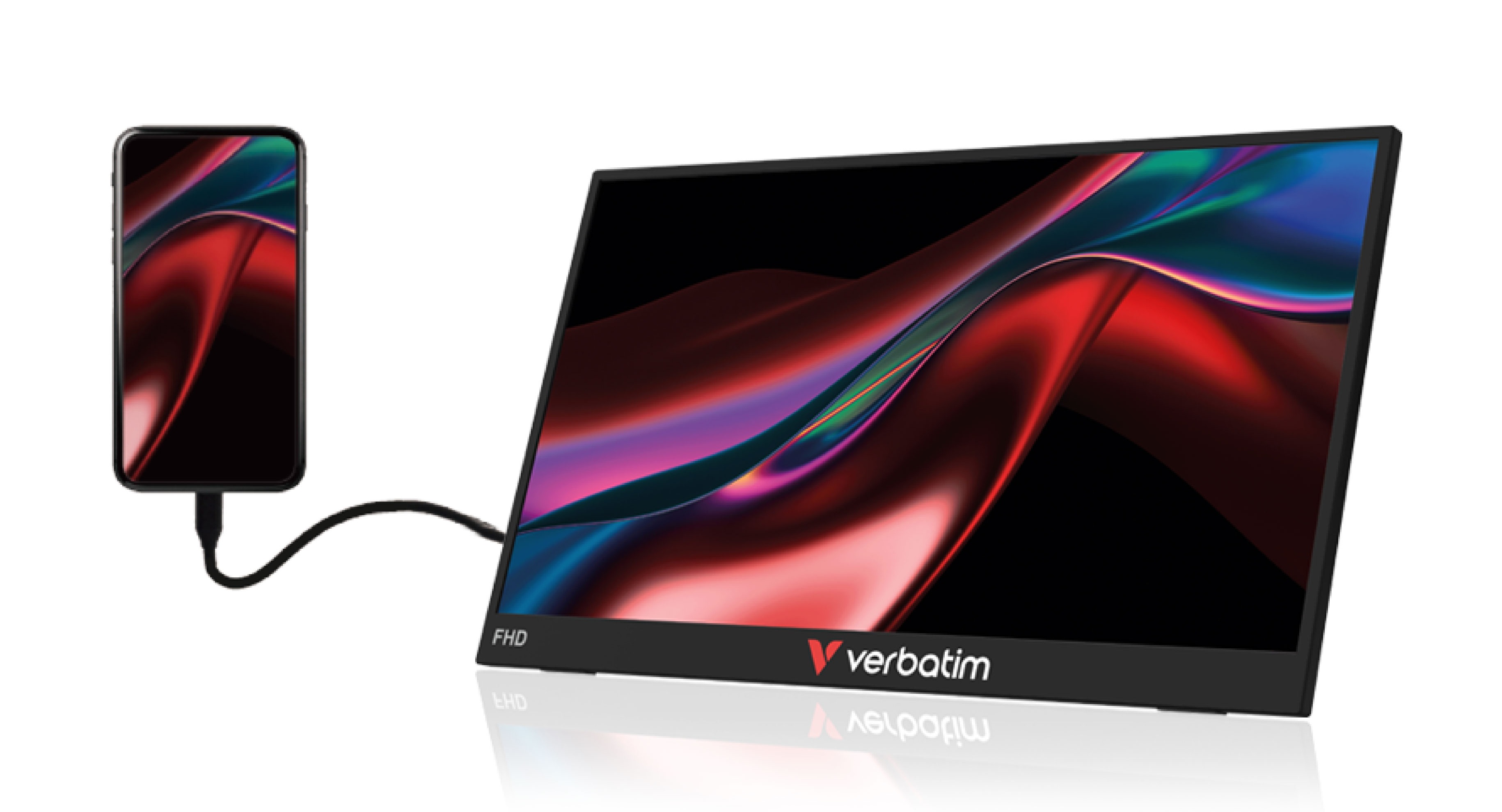 Verbatim Monitor Portable Touch 15.6" Full-HD USB-C LIGHT Series