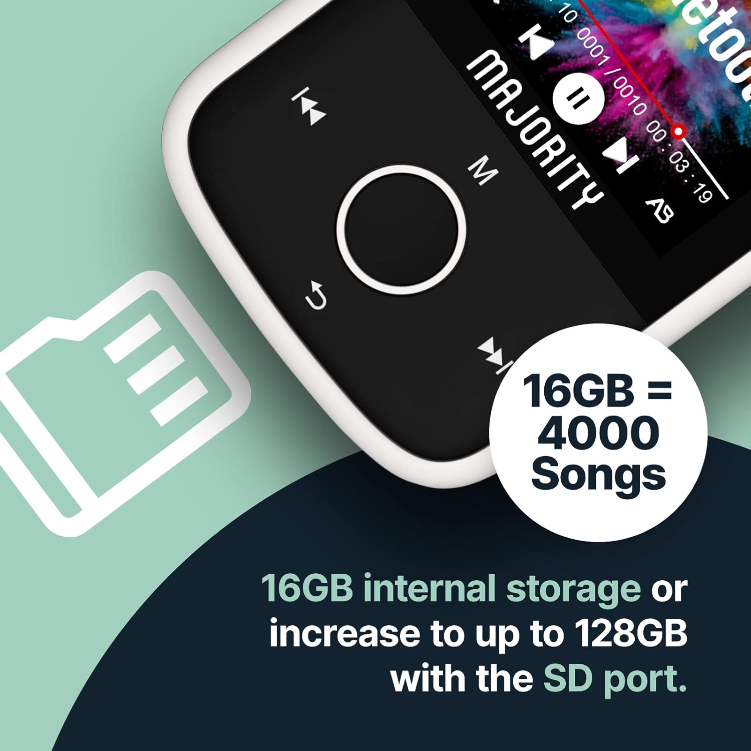 Majority Portable MP3 Player 16GB BT+Earphones