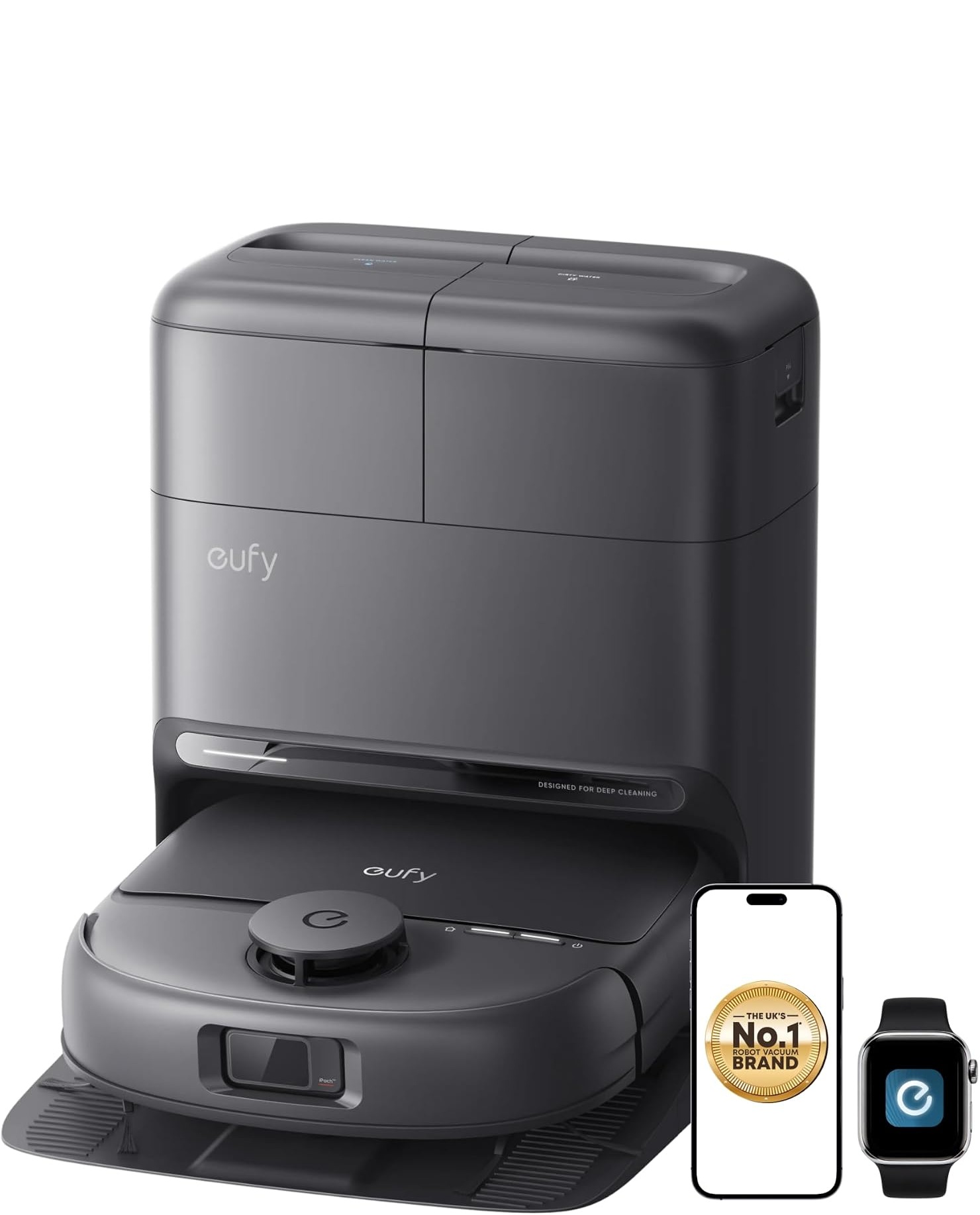 Anker Eufy Robot Vacuum Omni C28 15000Pa Suction, All-in-One Station, Tangle-Free for Pet Hair, AI Obstacle Avoidance, LiDAR Navigation