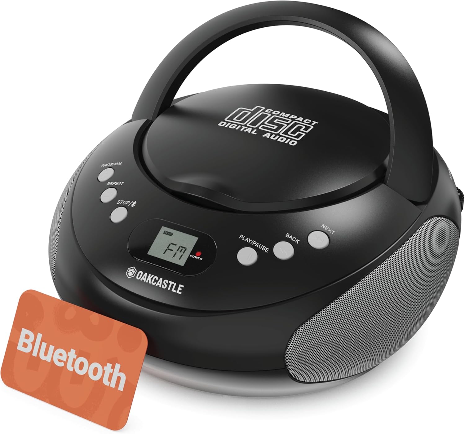 Majority Oakcastle CD250 Portable CD Player Boombox with Bluetooth & FM Radio