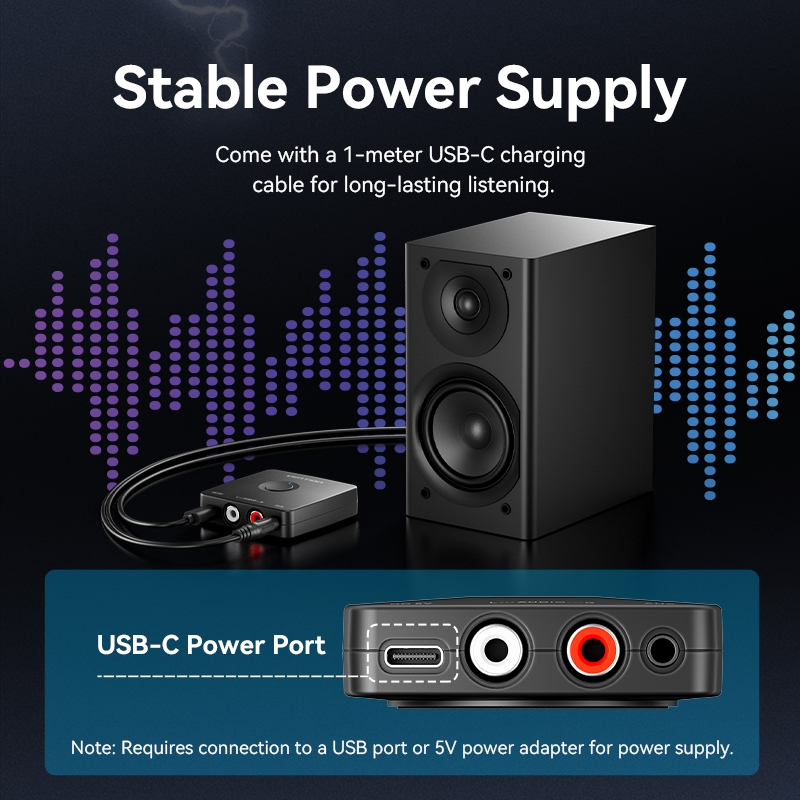 Vention AUDIO Bluetooth Receiver 3.5mm/2RCA NAJB0