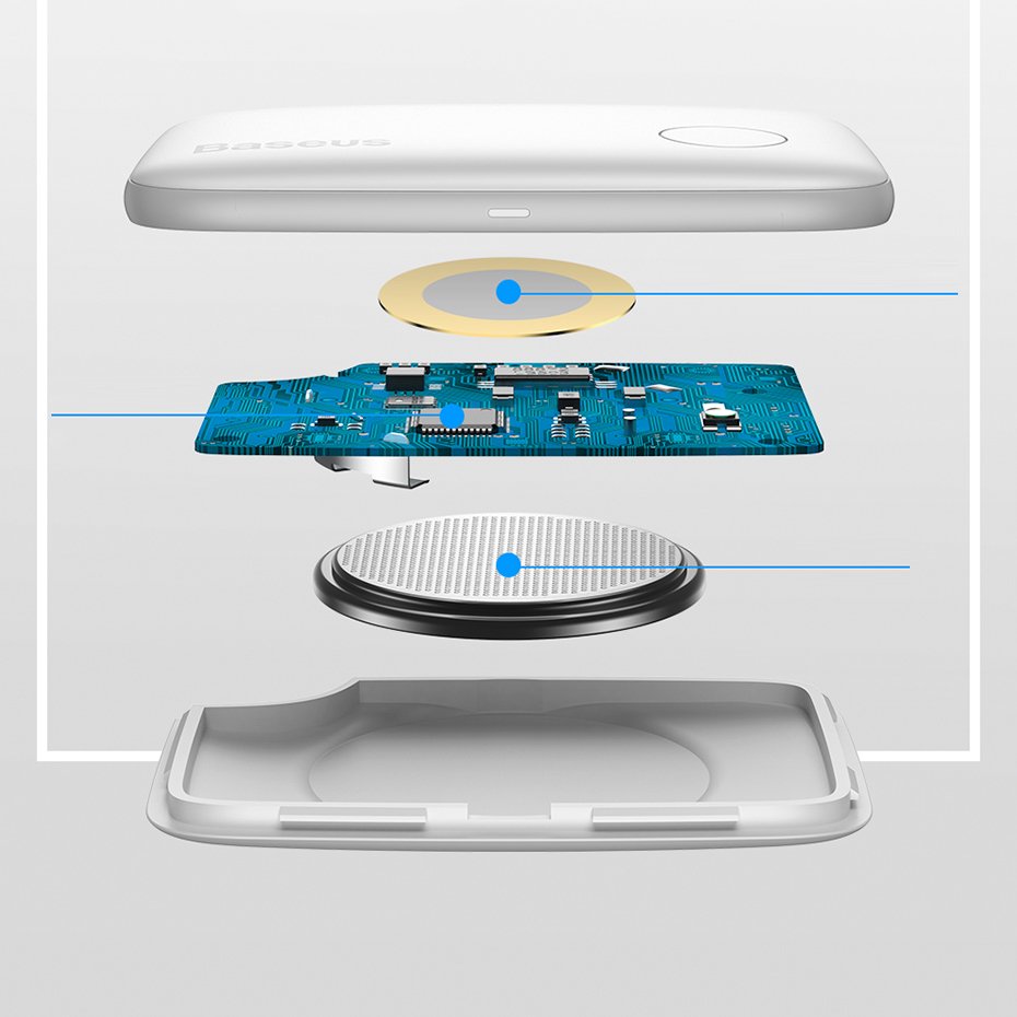Baseus Intelligent T2 Keychain Anti-Loss Device White