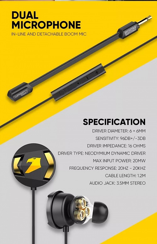 Armaggeddon Wasp 7 Pro 3D Gaming Earphones With Triple Neodymium Driver