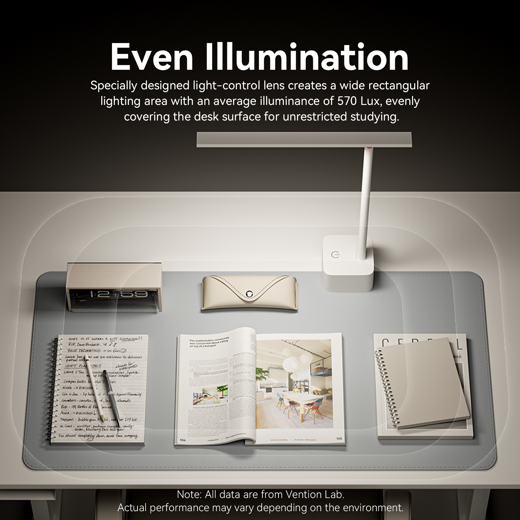 Vention USB Rechargeable Aluminium Foldable Desk Lamp White PDBW0