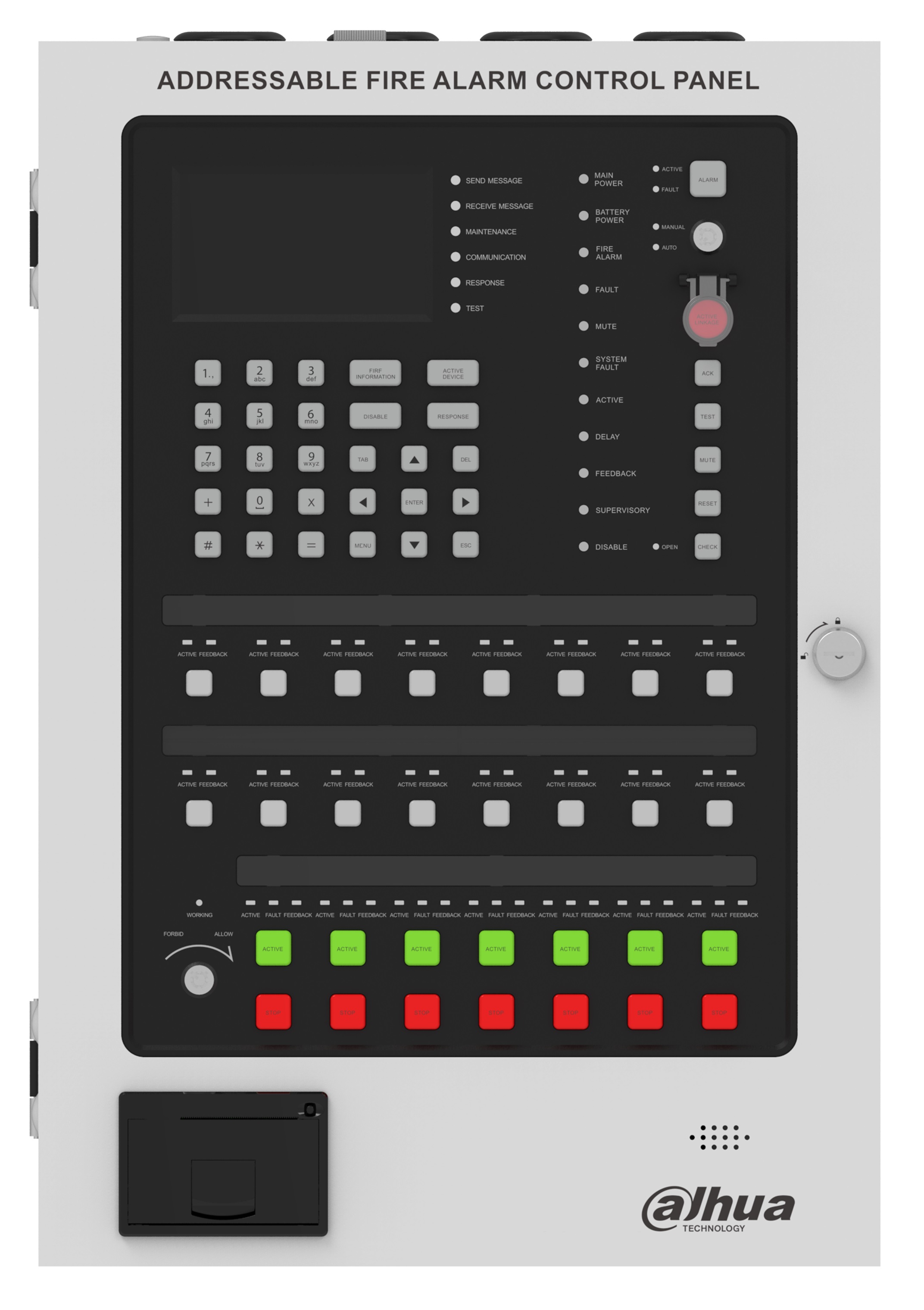 Dahua Addressable Fire Alarm Control Panel (1 Loop-254 Devices) HY-1022R-AB