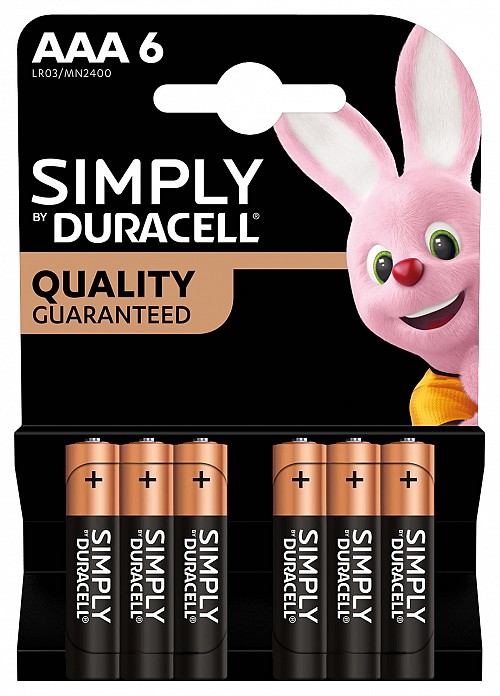 Duracell Simply Alkaline AAA 6pcs 656.953UK