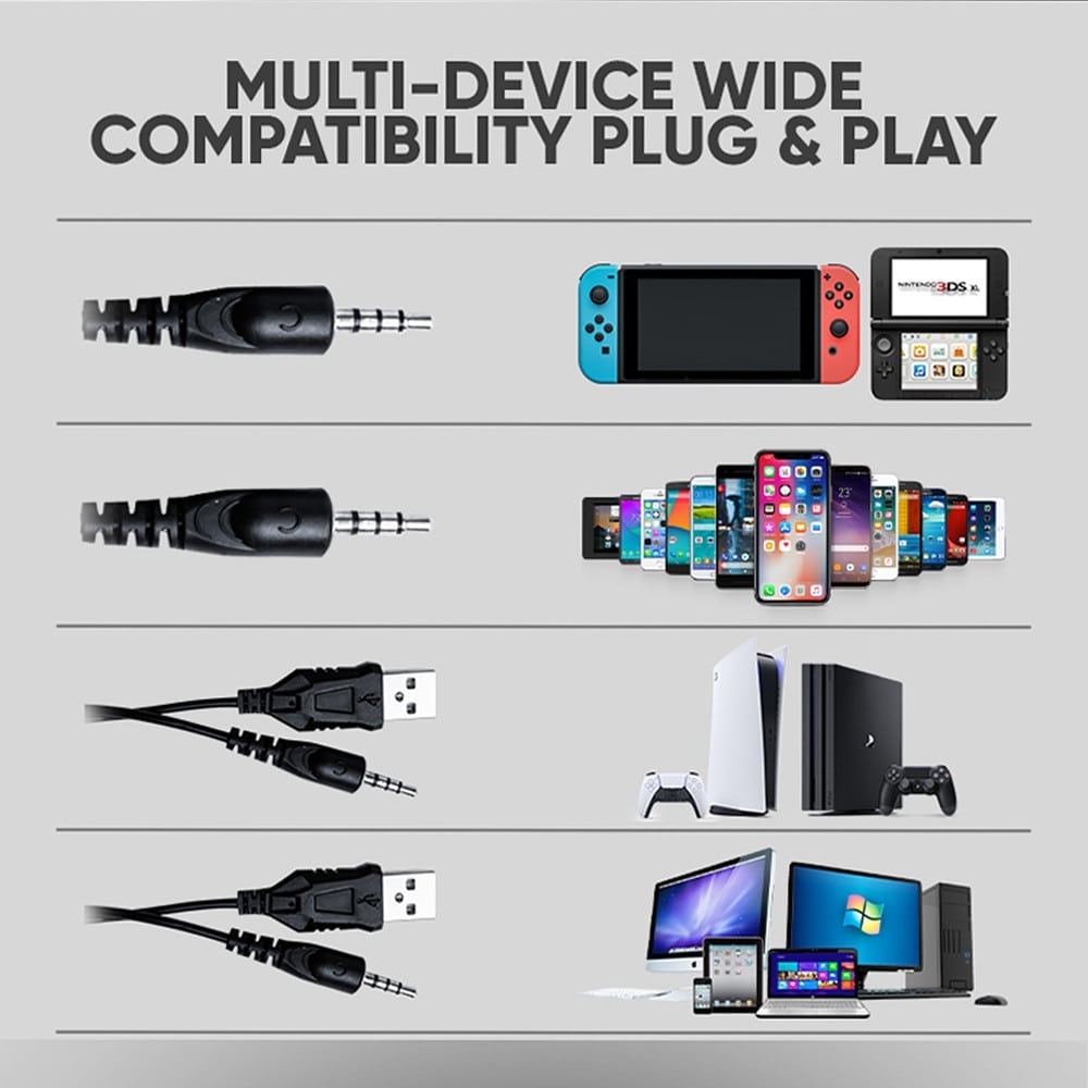 Armaggeddon PULSE 1 Chroma Gaming Headset 3.5mm 2.1 40mm White