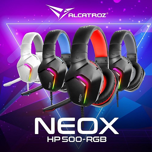 Alcatroz NEOX HP500 2.1 RGB Gaming Headset Black Blue
