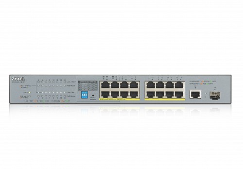 Zyxel SP 18-Port Gigabit PoE Cloud Managed Switch, 16 x PoE 250W GS1350-18HP