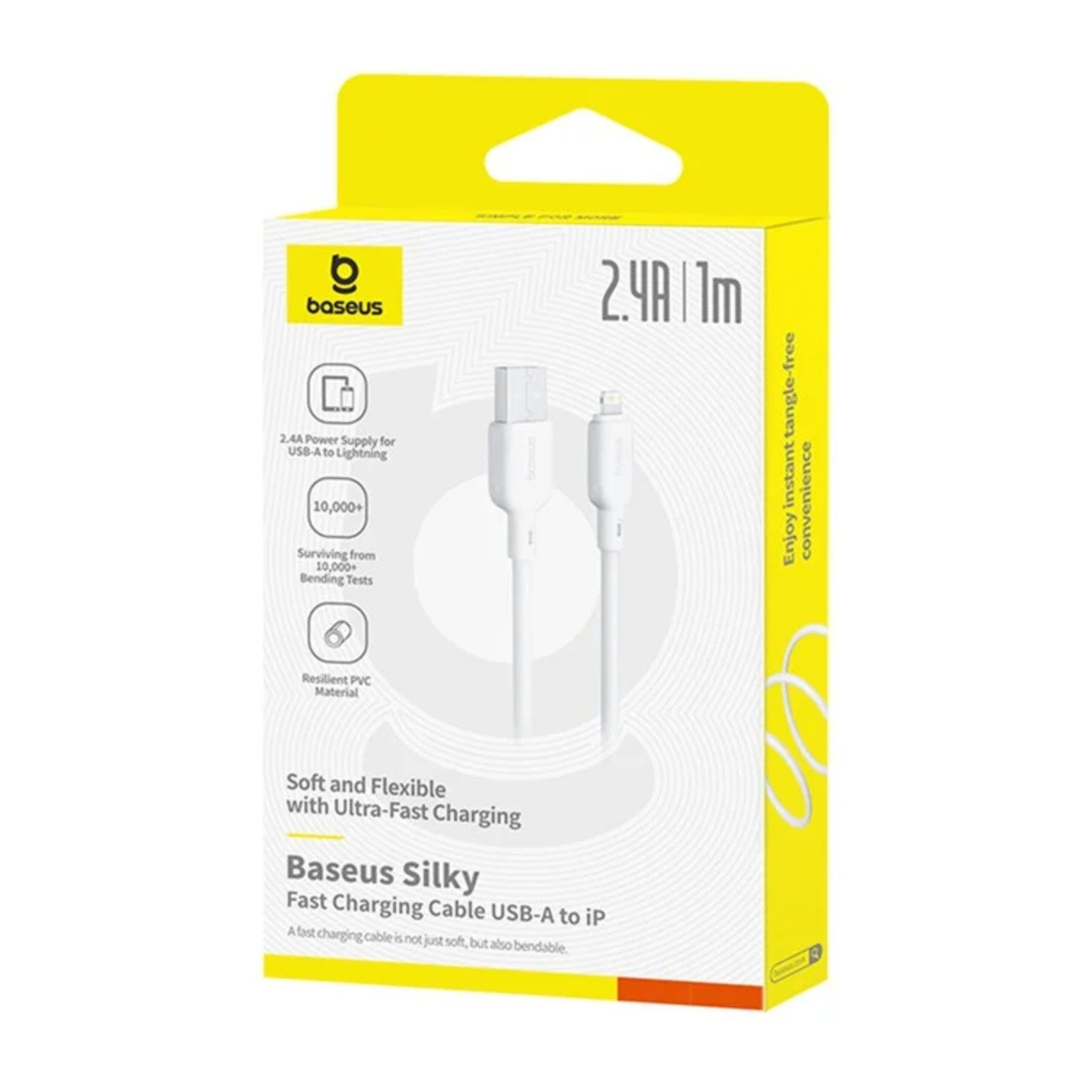 Baseus Cable Lightning to USB-A Silky Series 2.0m White
