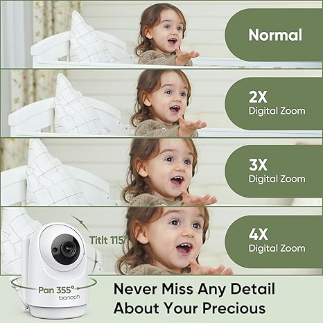 Bonoch BBM07 Portable Baby Monitor 10'' PTZ Camera+Audio No WiFi