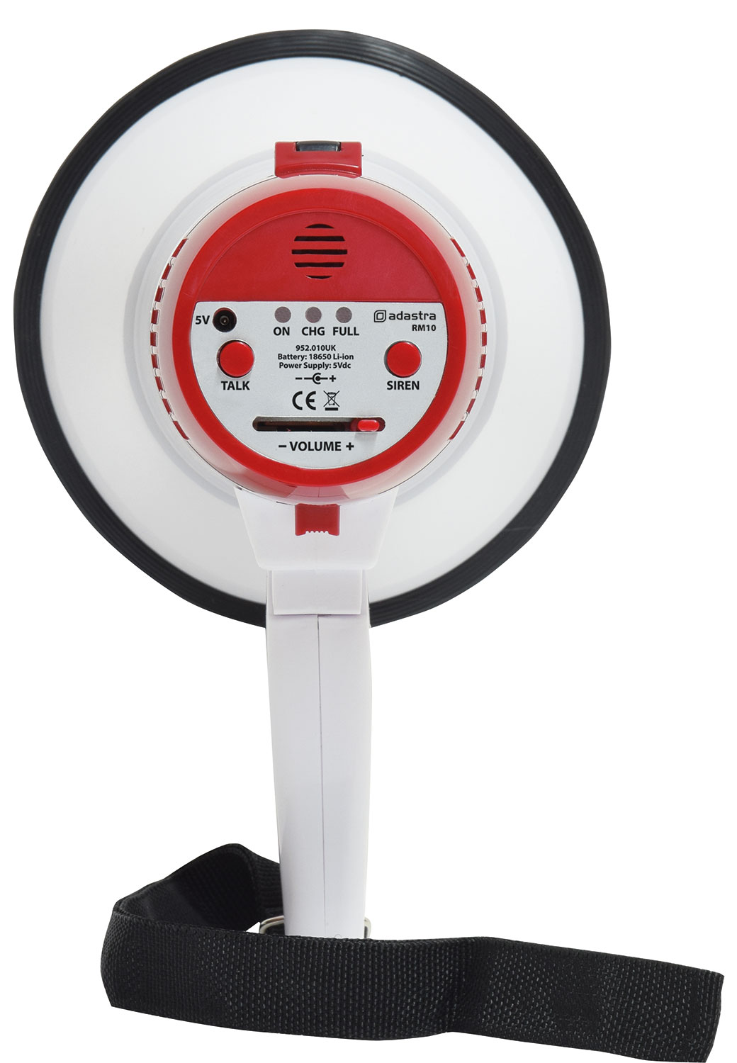 Adastra RM10 10W Rechargeable Megaphone with Siren 952.010UK