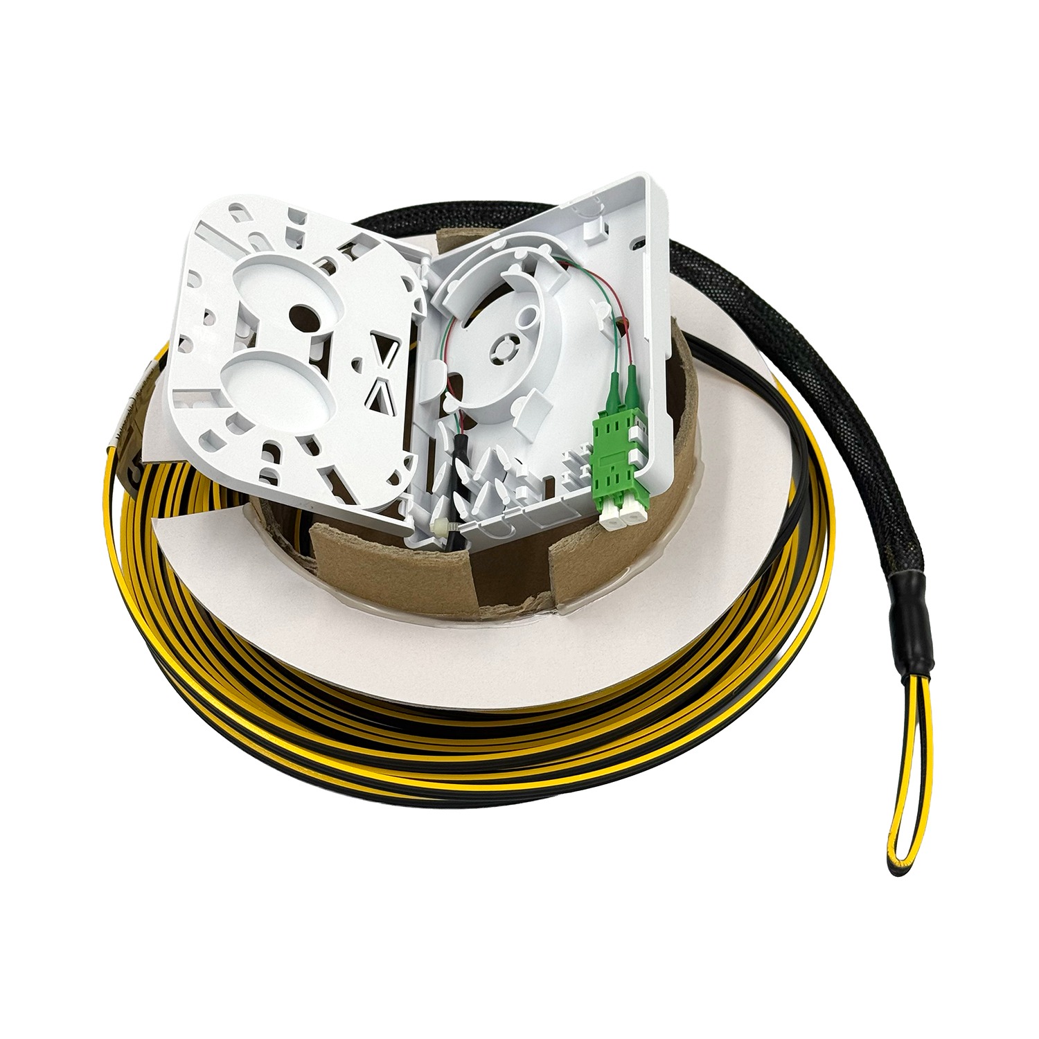 KEYNET Patch Cord with Pre-Terminated Fiber Optic Outlet SafeTrack LC/APC 15.0m