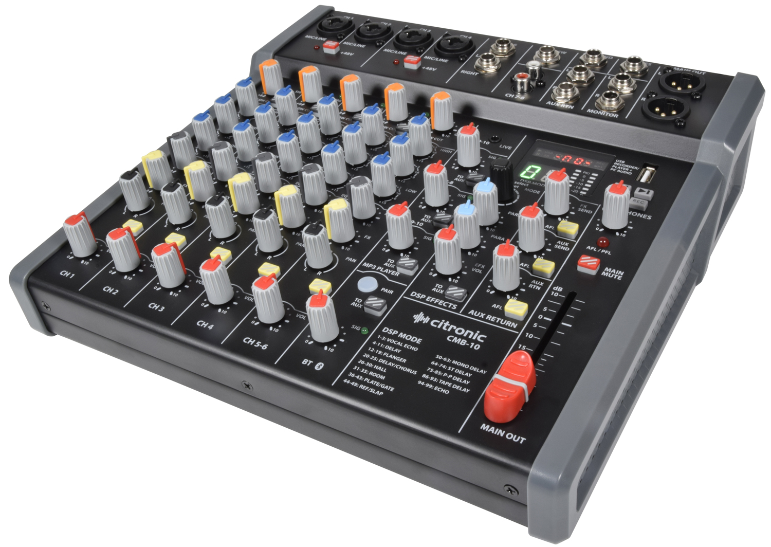 Citronic CMB-10 10ch Mixer with DSP/USB/PC/BT 170.890UK