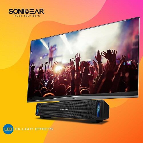 SonicGear SONICBAR U200 USB RGB Soundbar Black