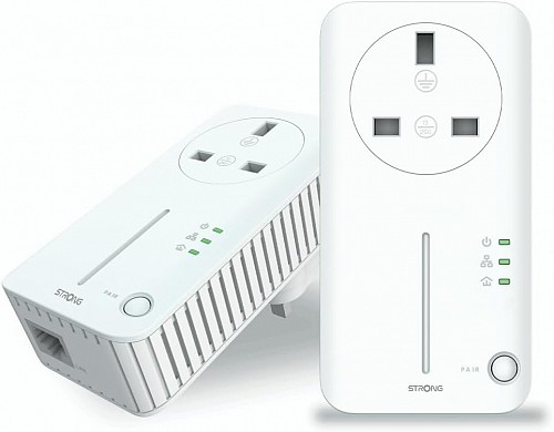 Strong Powerline Kit AV600 Passthrough 600Mbps UK POWERL600DUOUKV2