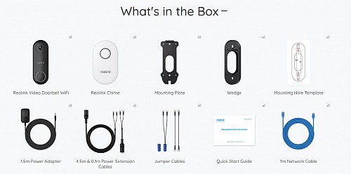 Reolink WIFI 4MP Video Doorbell