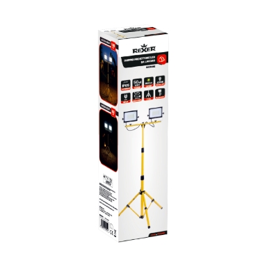 Rexer Floodlight with Tripod Mains Powered 4000k 2 x 50W / 5500 lms RX08052