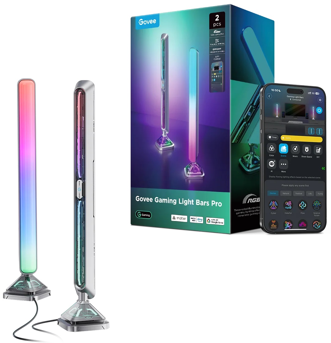 Govee Gaming Monitor Light Bars Pro Smart RGBIC H8048