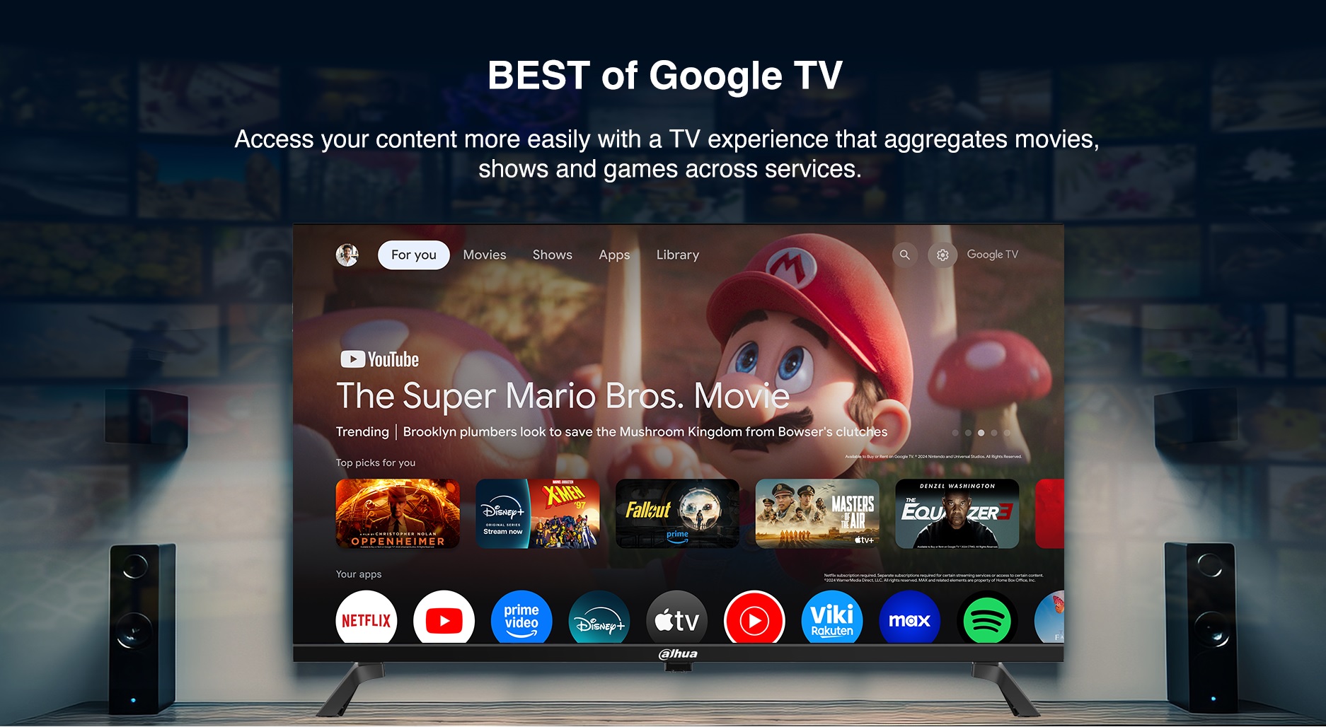 Dahua LTV32-SG100 32'' HD Google TV with HDR10, Dolby Digital Plus & Voice Control Remote