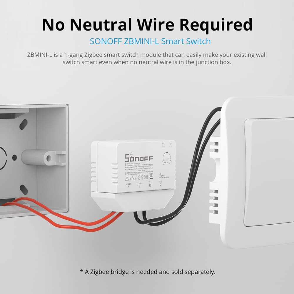 Sonoff ZBMINI-L Zigbee 3.0 Smart Switch