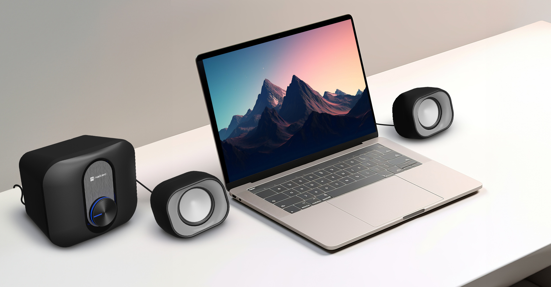 Natec PC Speakers 2.1 USB Powered 3.5mm 11W RMS Black PUG