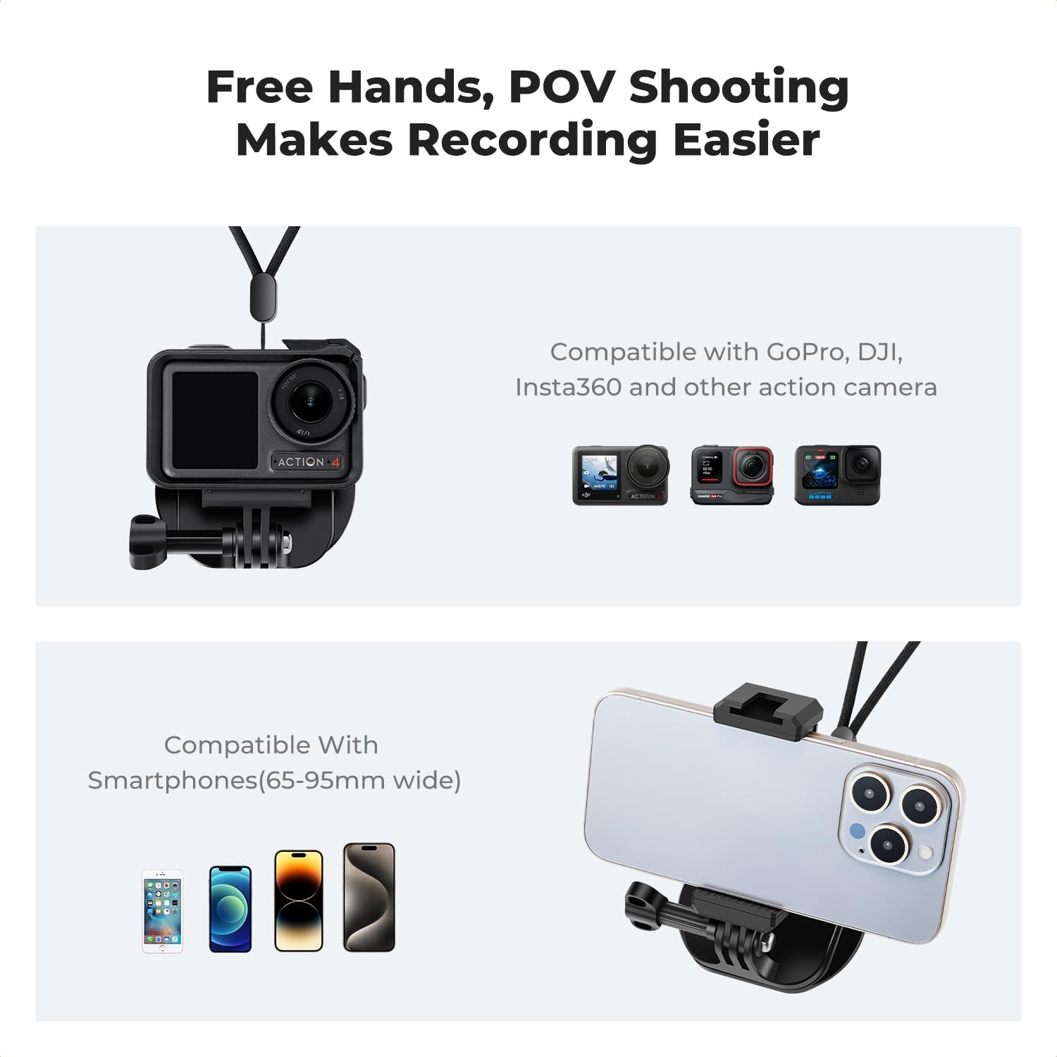 K&F CONCEPT Magnetic Chest Mount for Mobile Phones , Action Cameras