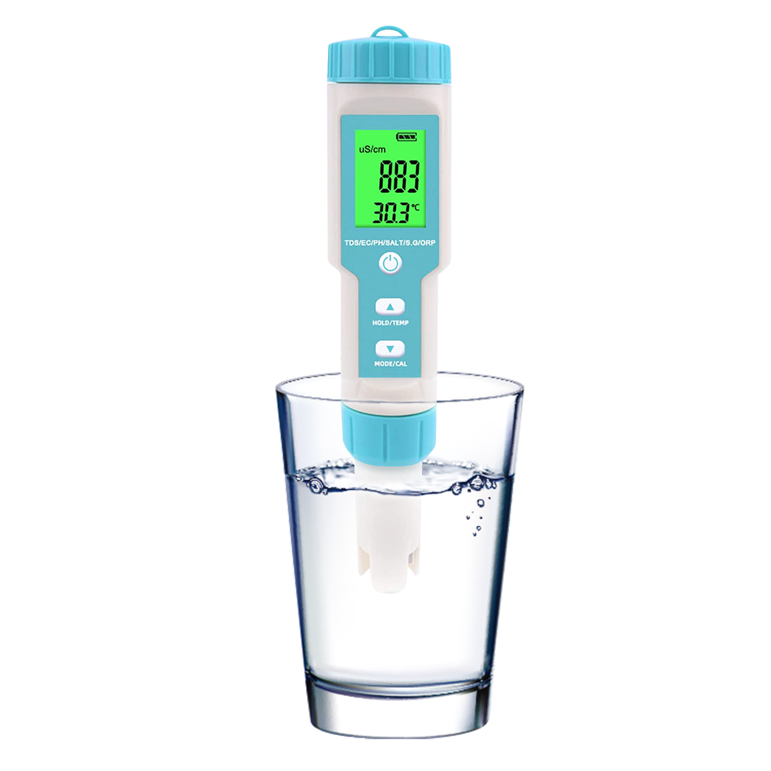 Noyafa Water Quality Tester with 7-in-1 Measurement (pH, TDS, EC, Salinity, S.G., ORP, Temperature), High-Precision Probe, IP67 NF-C600