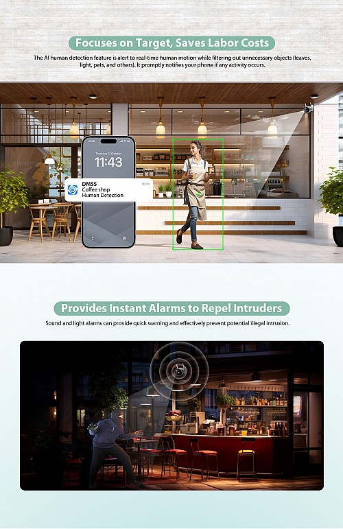 Dahua IP 4.0MP 2.8mm Wifi Bullet Dual Illumination F4C-PV