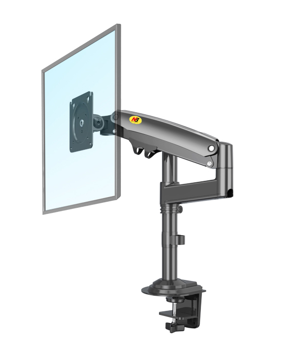 NBMounts H100 Desktop Single Monitor Mount Black