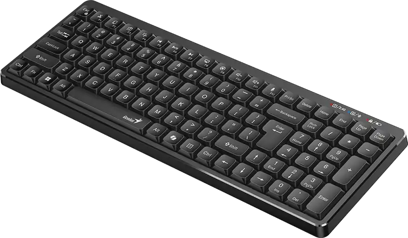 Genius Keyboard Wireless & BT Retro Typewriter Keycaps LuxeMate Q7100BT