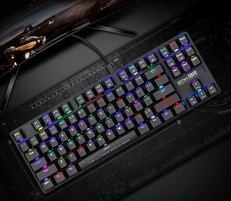 Armaggeddon SMK-9R Low Profile Mechanical Keyboard 87 Black Switch Keys