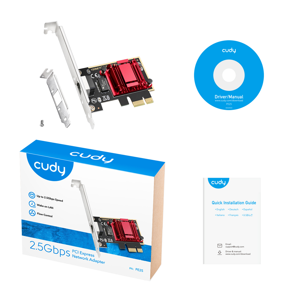 Cudy PCIe Adapter 2.5Gbs Ethernet PE25