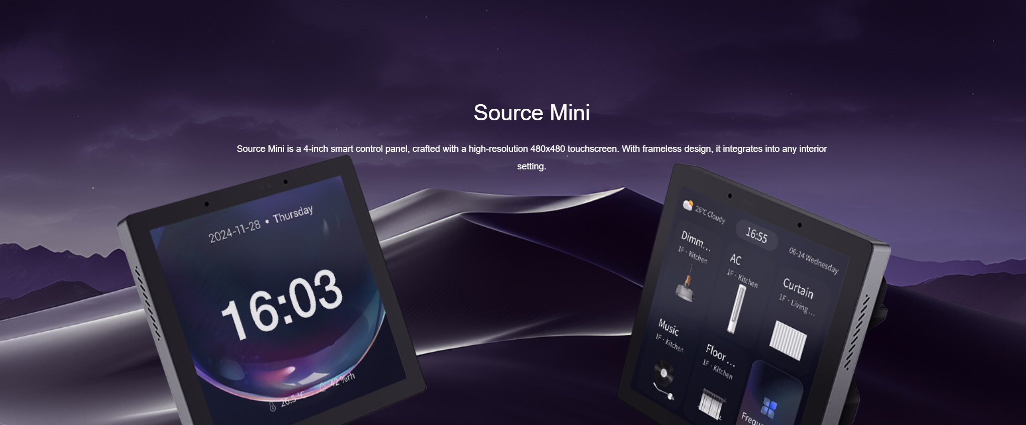 HDL Panel SOURCE Mini Panel 4" Touch Screen Black