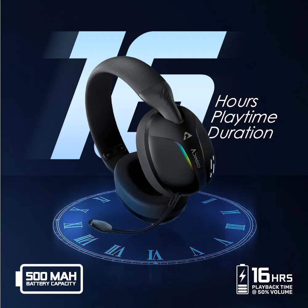 Armaggeddon COSMIC-V Gaming Headset USB+3.5mm+2.4G+BT PU Leather Ultraclear White