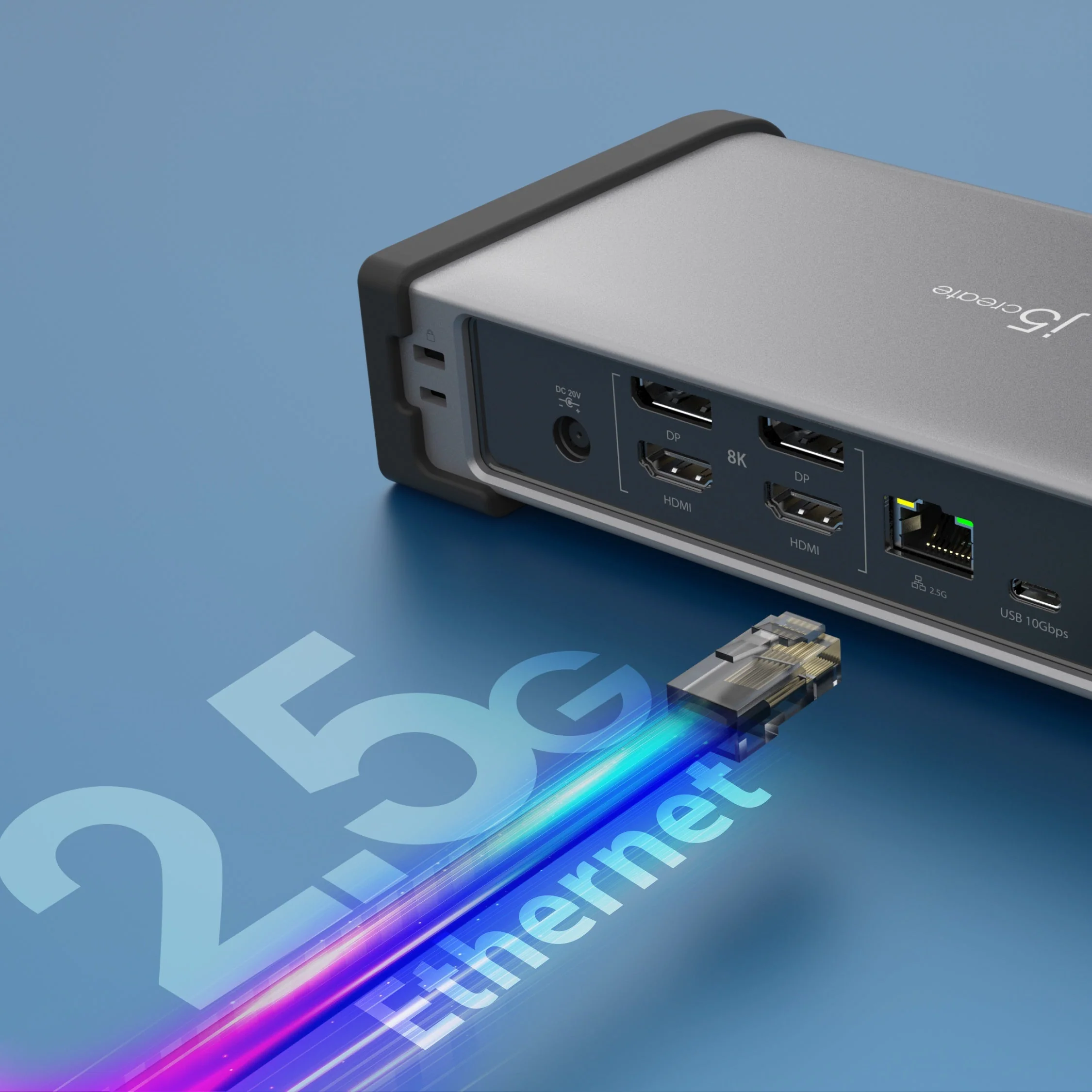 j5create Thunderbolt 4 Docking Station 15-in-1 Supports 4 x 4K Displays 10Gbps with 135W PSU JTD568