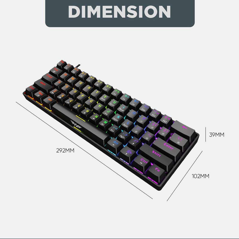 Armaggeddon MKA-1C NEX Black Mechanical Gaming Keyboard 61 Linear (Red) Keys