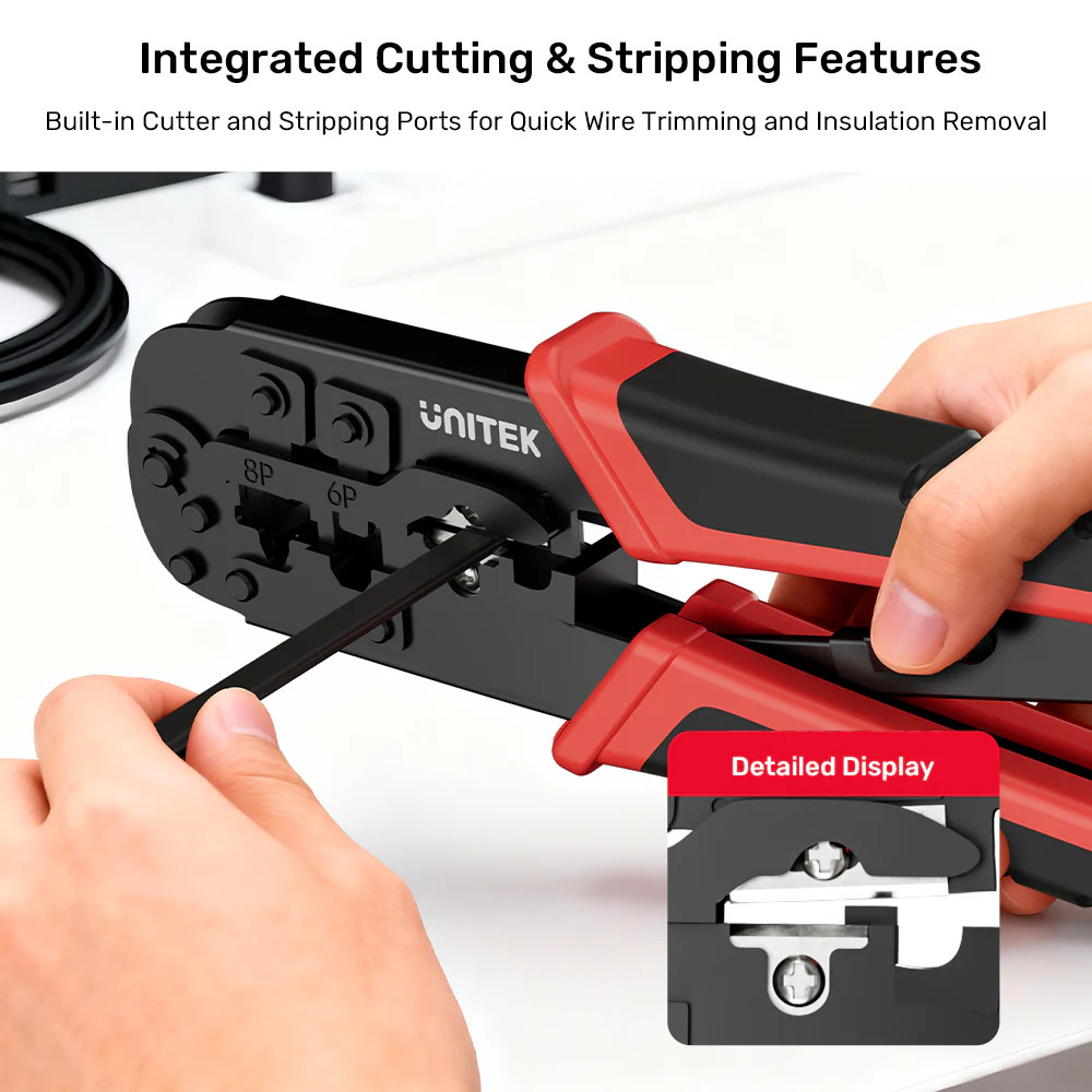 Unitek Network Tools Crimping for RJ45 Connectors 8P/6P/4P 0T136ARD01