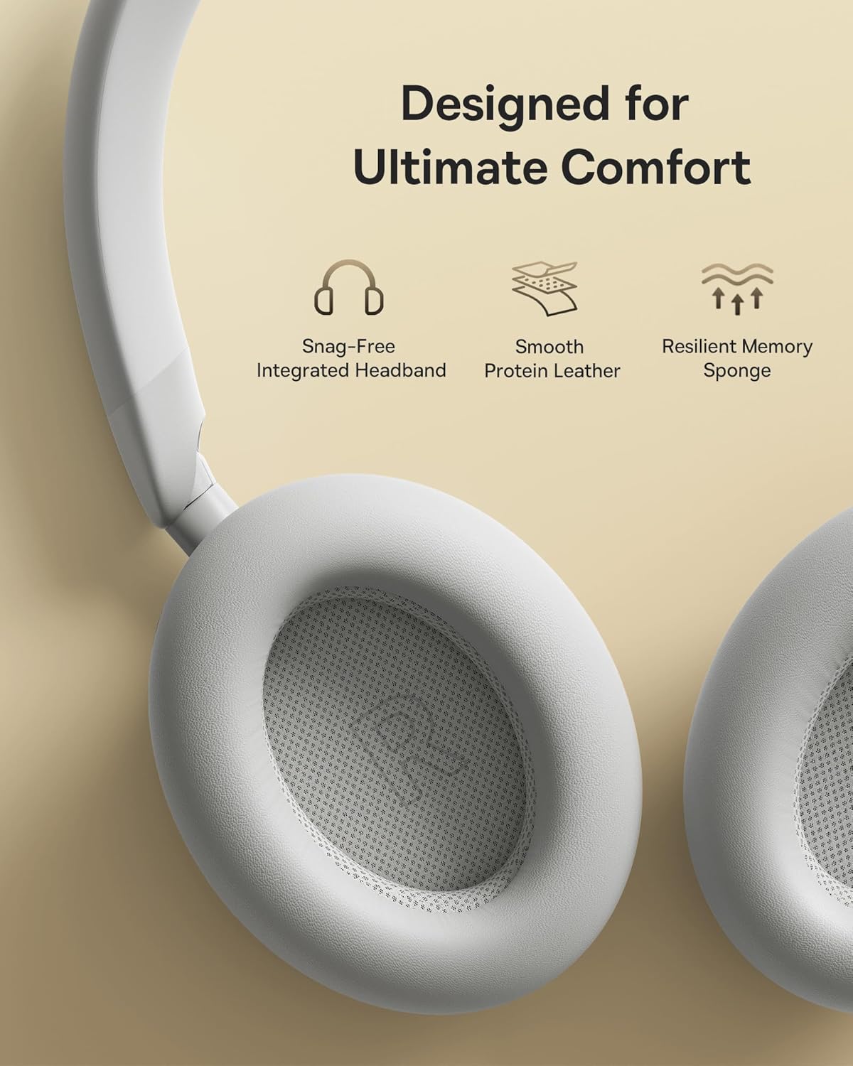 Baseus Headphones Over Ear ANC, LDAC, Spatial Acoustics, 80-Hour Battery, MH1 Frosted Gray