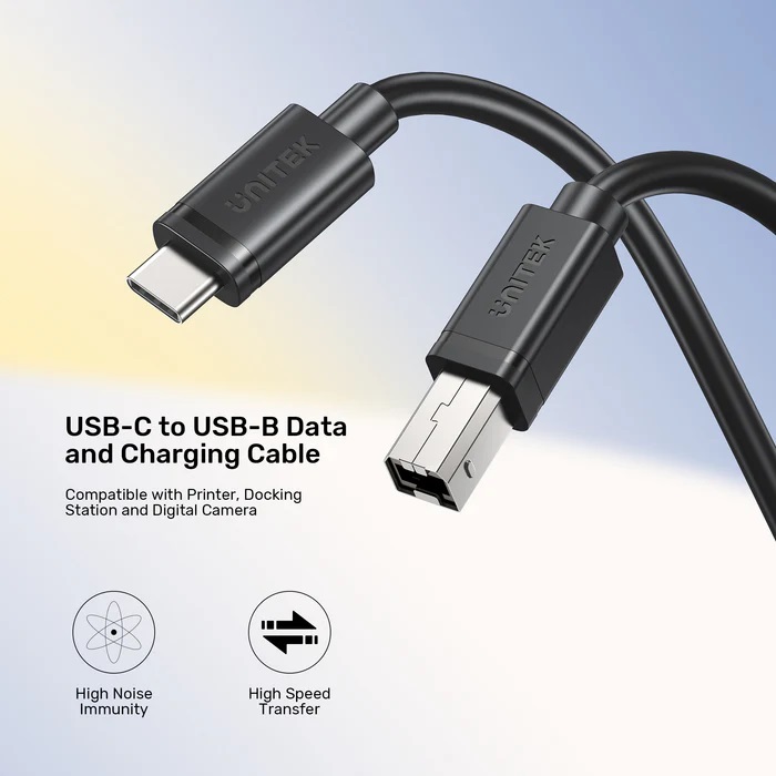 Unitek USB-C 2.0 to USB-B Printer Cable 5.0m