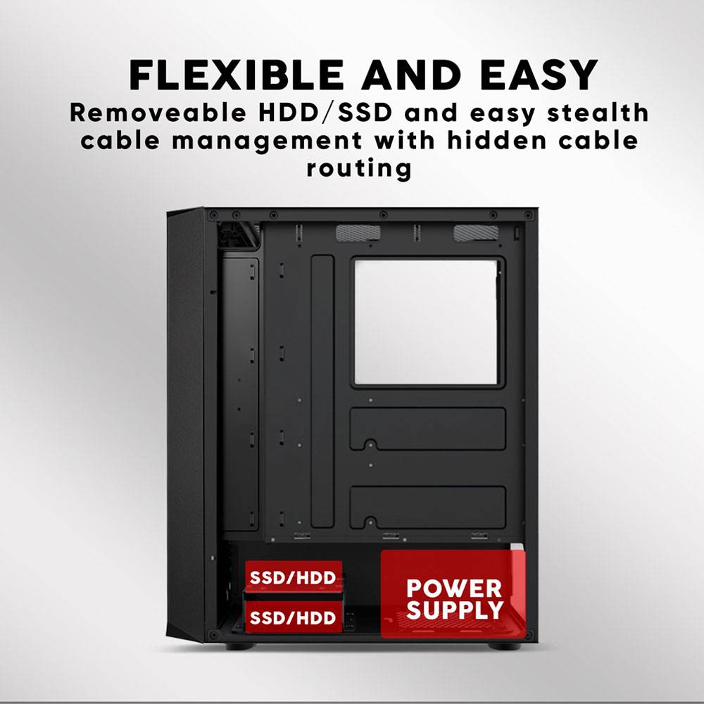 Armaggeddon Gaming Case ATX 4xARGB TRITRON PRO 100 White