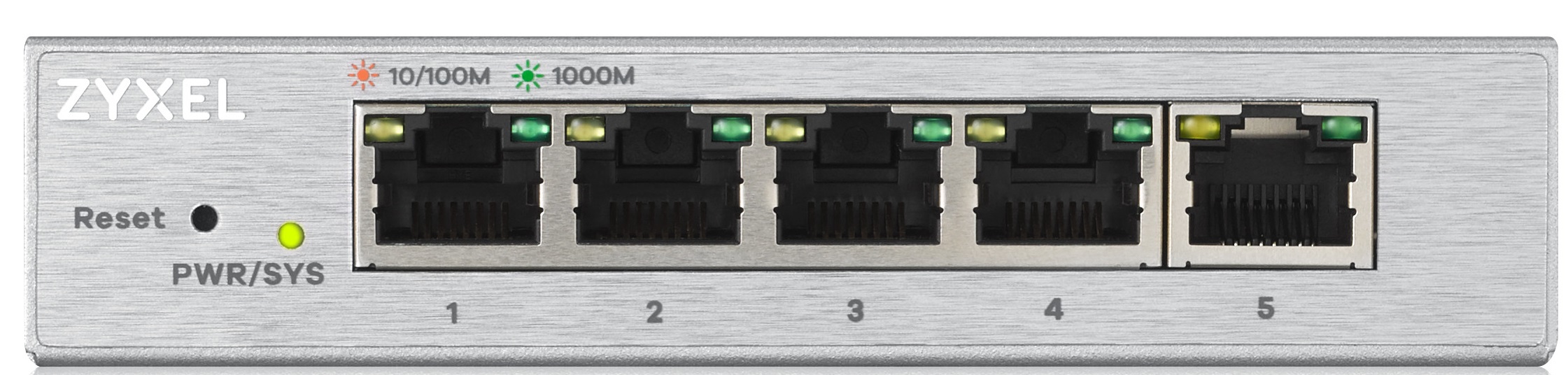 Zyxel Switch Gigabit Ethernet Managed 5-Port Metal GS1200-5 UK Plug
