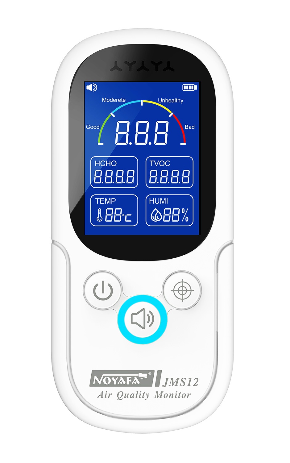 Noyafa Air Quality Tester for Formaldehyde, TVOC, Temperature & Humidity JMS12