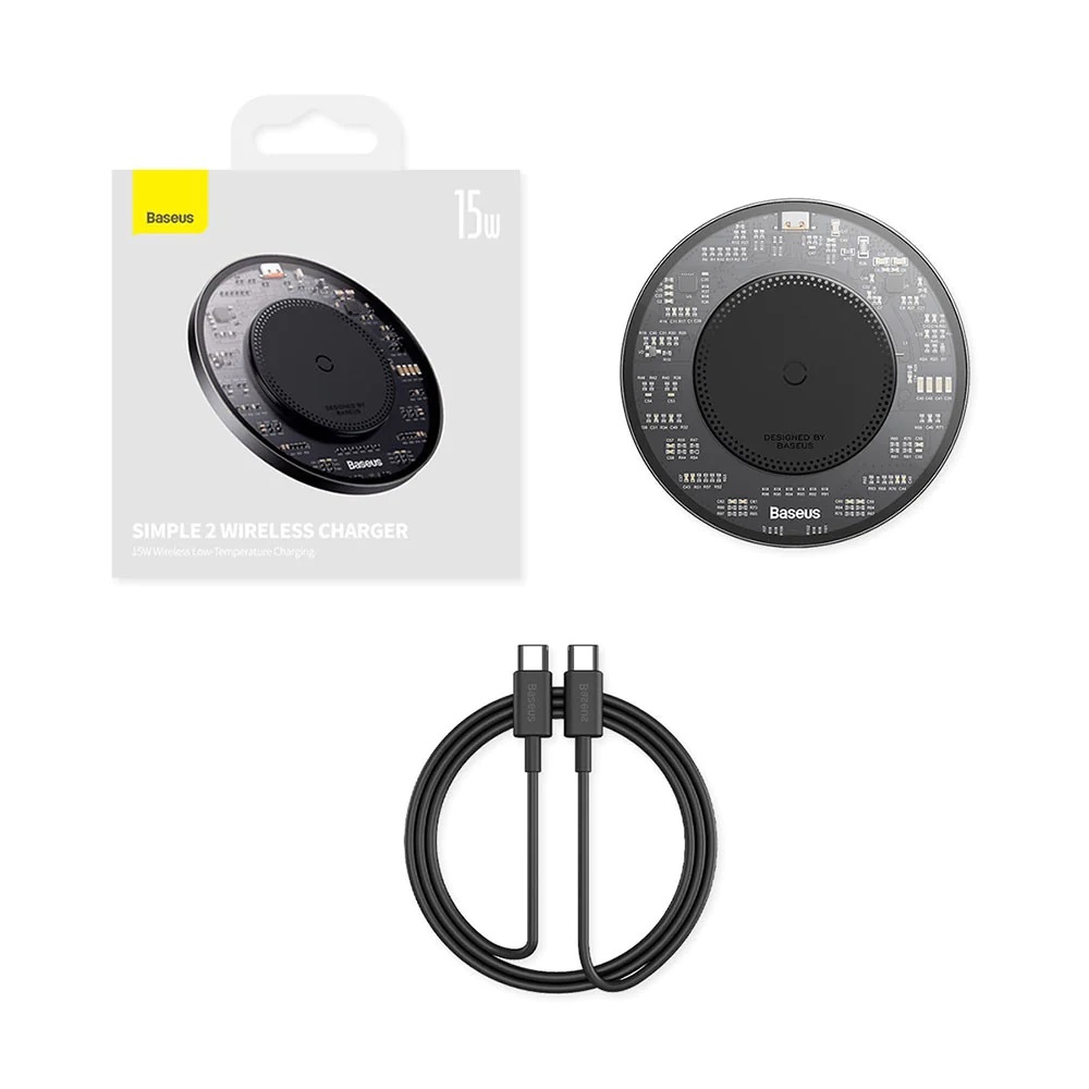 Baseus Wireless Charger 15W SIMPLE 2 Black