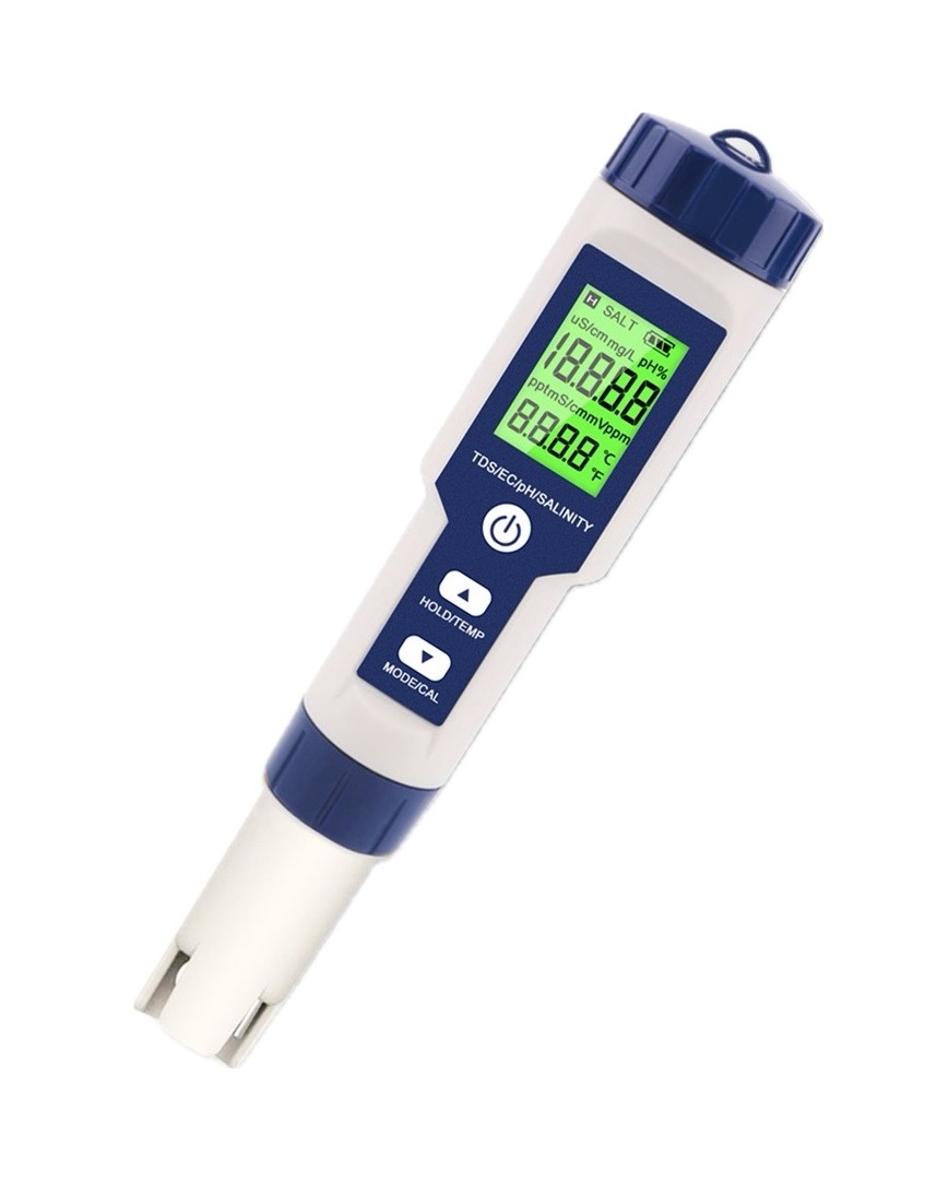 Noyafa Water Quality Tester with 5-in-1 Measurement (pH, TDS, EC, ORP, Temperature), Automatic Calibration, IP65 NF-EZ9909 SP